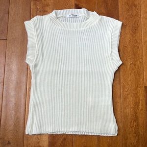 Glamorous Cream Knitted Tank Top